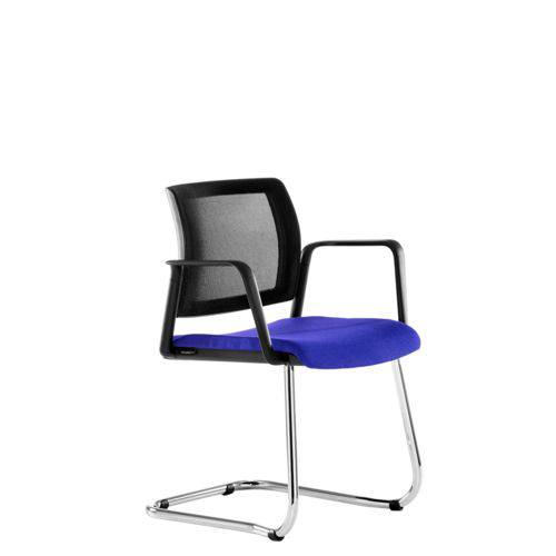 Cadeira Kind Fixa Premium em Tela Mesclado Azul/Preto