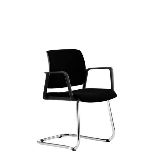 Cadeira Kind Fixa Premium Estofada Liso Preto