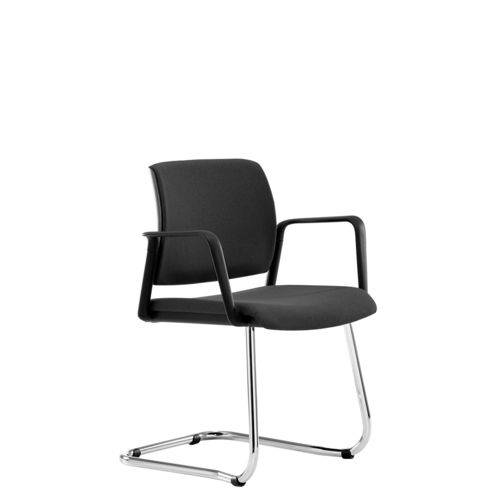 Cadeira Kind Fixa Premium Estofada Mesclado Chumbo/preto