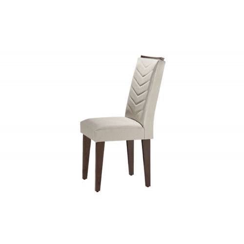 Cadeira Londrina 100% MDF (Kit com 2 Cadeiras) - Móveis Rufato - Café/Veludo Creme - Móveis Bom de Preço -