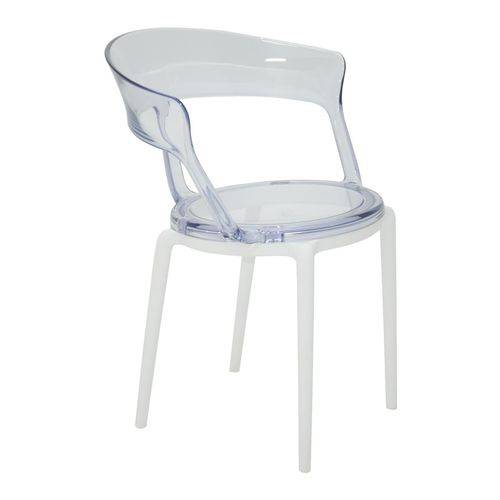 Cadeira Luna P Transparente/branco