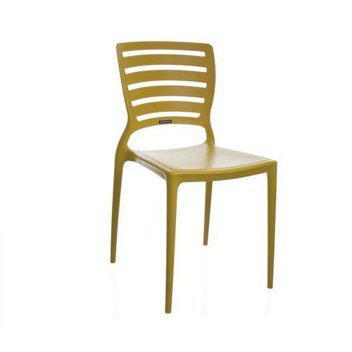 Cadeira Macela Plastico Sobre Plastico 45,5x49,4x82h Amarelo Etna