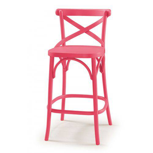 Cadeira Madeira Maciça Alta 100cm X Maxima Rosa