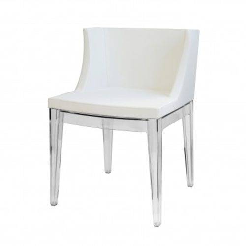 Cadeira Mademoiselle Base Incolor Branca