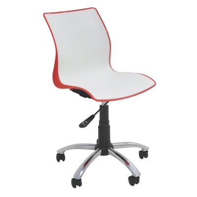 Cadeira Maja com Rodízio Vermelha/branca Tramontina