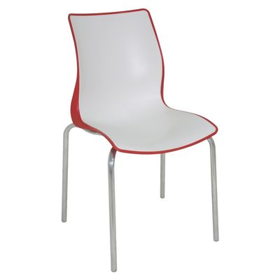 Cadeira Maja Pernas Polidas Vermelha/branca Tramontina