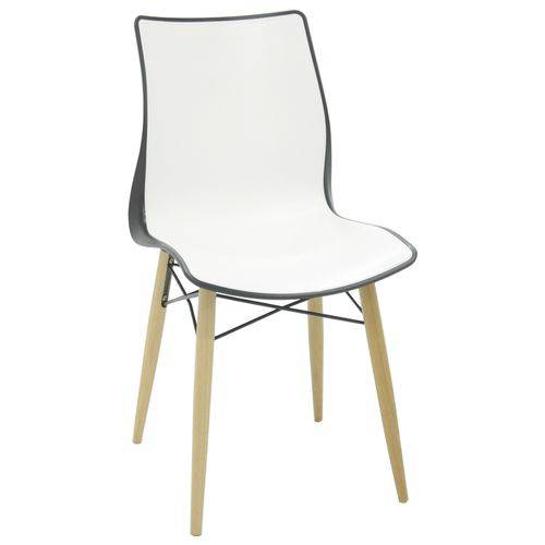 Cadeira Maja Preto/Branco Base 3-D