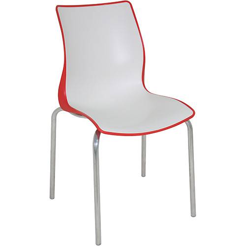 Cadeira Maja Vermelha com Branco - Tramontina