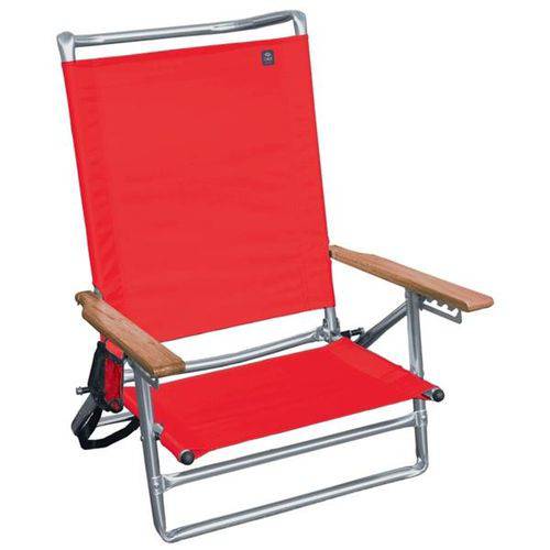 Cadeira - Malibu 5 Pos. Aluminio - 90KG - Vermelho