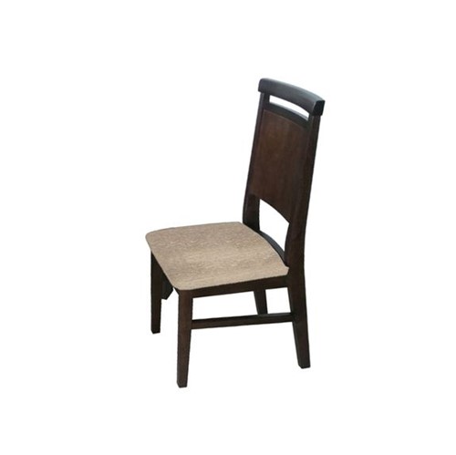 Cadeira Max Encosto Liso - Chenille Bege II - Tabaco