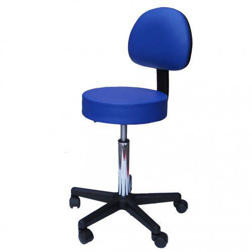 Cadeira Mocho com Encosto Fidler Azul