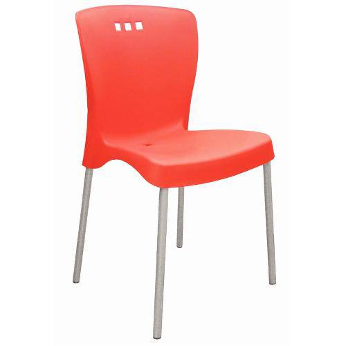 Cadeira Mona Pernas Anodizadas Vermelha SUMMA - TRAMONTINA