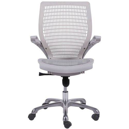 Cadeira Office 3313 Branco com Gelo Base Aluminio - 26134