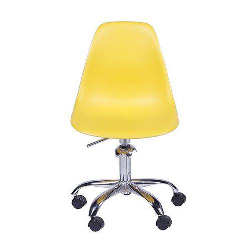 Cadeira Office Eames Dkr de Polipropileno Amarela
