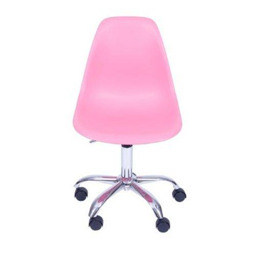 Cadeira Office Eames Dkr de Polipropileno Rosa