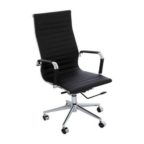 Cadeira Office Eames Or Design Esteirinha Alta Giratória Or-3301 Alta Preta