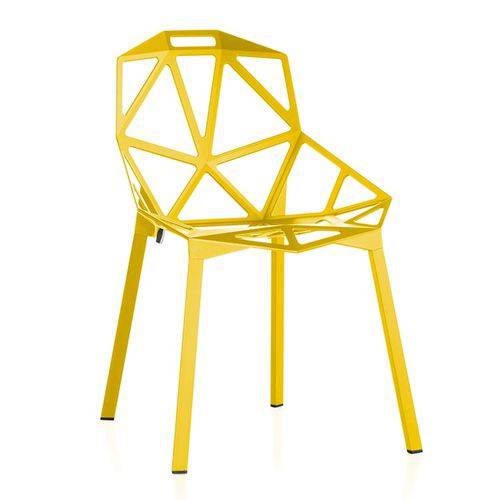 Cadeira One - Penélope - Design - Metal - Amarelo