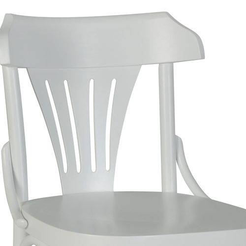 Cadeira Opzione Madeira Maciça Laca Branco - Máxima