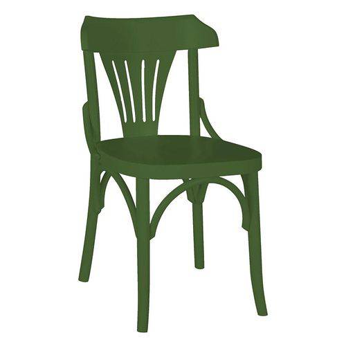 Cadeira Opzione Madeira Maciça Laca Verde Musgo - Máxima