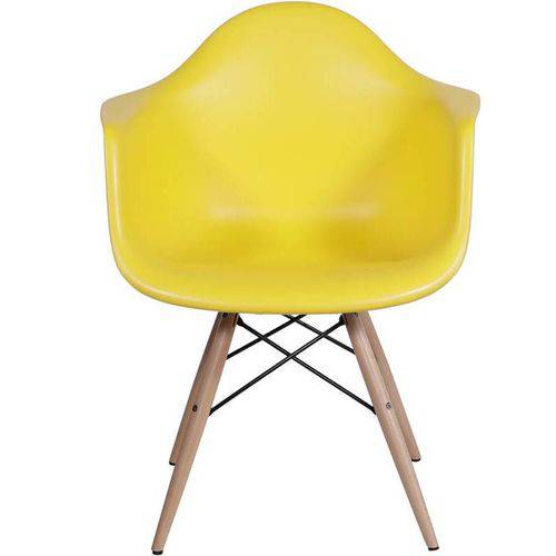 Cadeira OR Design Eames Wood com Braços 1120 Amarela