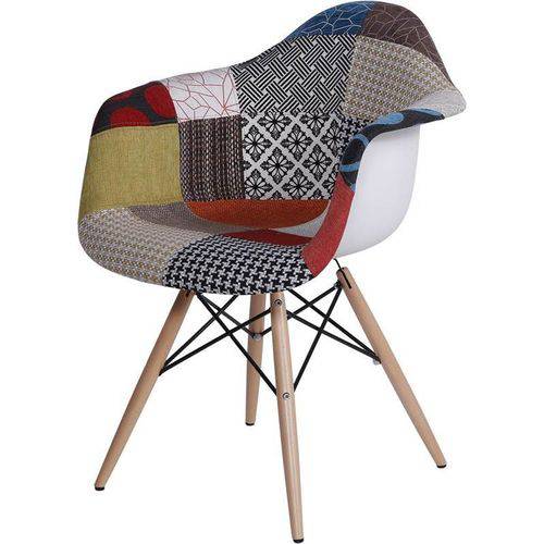 Cadeira OR Design Eames Wood Patch Work 1120 Estampada