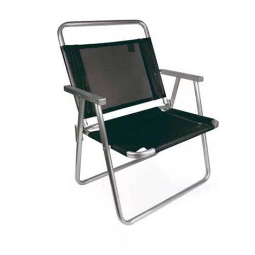 Cadeira Oversize Alumínio Preta Mor