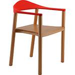 Cadeira P&W Plástico PP e Madeira de Faia Vermelha - Orb