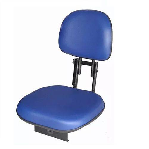 Cadeira para Barco Estofada Giratória Dobrável Azul