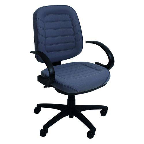 Cadeira para Escritório Secretária Soft Caderode Crepe Azul