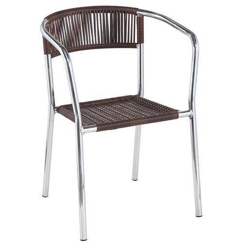 Cadeira para Jardim Alumínio em Fibra - Castanho- Alegro Moveis
