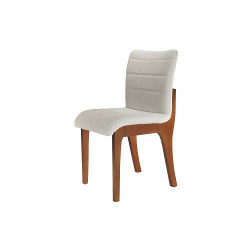 Cadeira para Mesa de Jantar Bella Kit C/ 02 - Imbuia/ Linho Coleã Mobillare - Móveis Bom de Preço