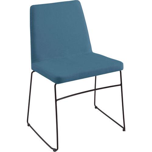 Cadeira Paris Aço T1075 Linho Azul Daf