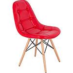Cadeira Pé Palito Corino Vermelha Brilho - Fullway