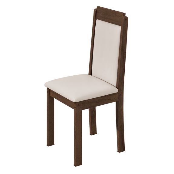 Cadeira Pérola Korino Bianco - Imbuia Soft