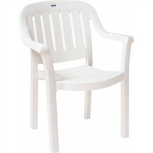 Cadeira Plástica com Braços Branca - Tramontina