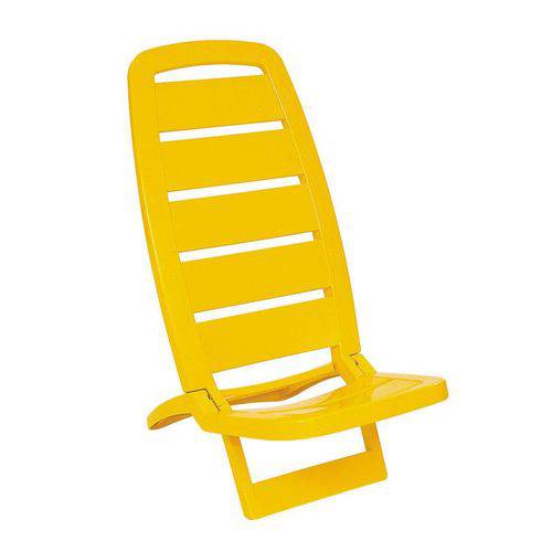 Cadeira Plastica Dobravel Guaruja Amarela