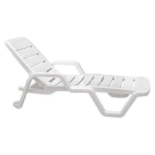 Cadeira Plástica Espreguiçadeira Tramontina, Leblon, Branco - 92256010