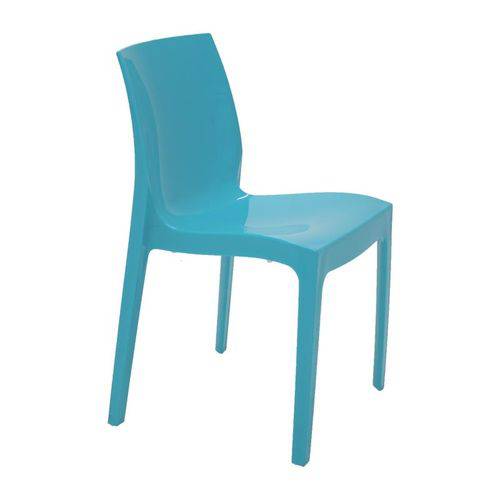 Cadeira Plastica Monobloco Alice Azul