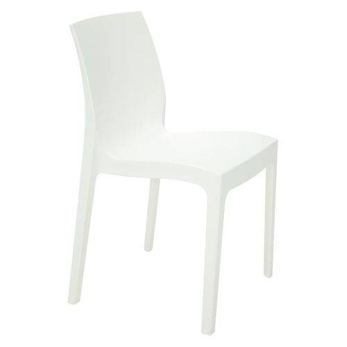 Cadeira Plastica Monobloco Alice Branca Satinada
