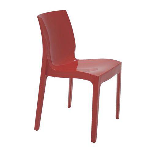 Cadeira Plastica Monobloco Alice Vermelha