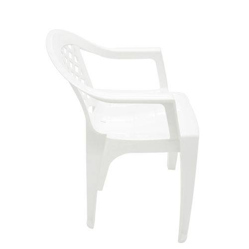 Cadeira Plástica Monobloco com Bracos Iguape Branca Tramontina 92221/010