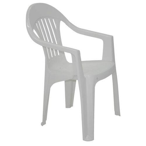 Cadeira Plastica Monobloco com Bracos Imbe Branca
