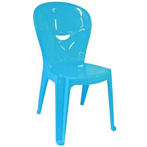 Cadeira Plastica Monobloco Infantil Vice Azul