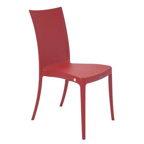 Cadeira Plastica Monobloco Laura Vermelha