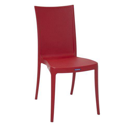 Cadeira Plástica Monobloco Ratan Laura Vermelho - Tramontina