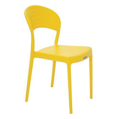 Cadeira Plastica Monobloco Sissi Amarela