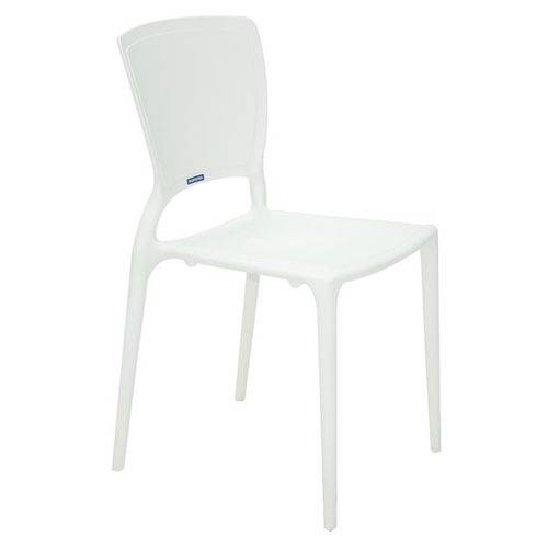 Cadeira Plastica Monobloco Sofia Branca
