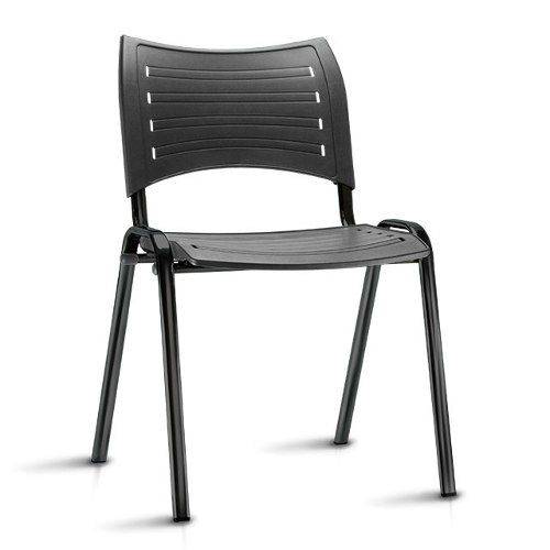 Cadeira Plastica Plus Preto (Kit 4 Peças)
