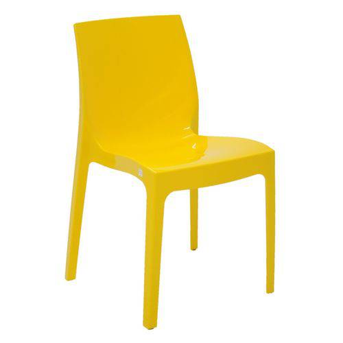 Cadeira Plastica Sem Braço Monobloco Alice Amarela - Tramontina