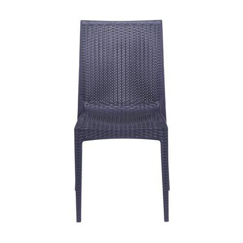 Cadeira Plástica Sem Braço PP Rattan OR Design Preto